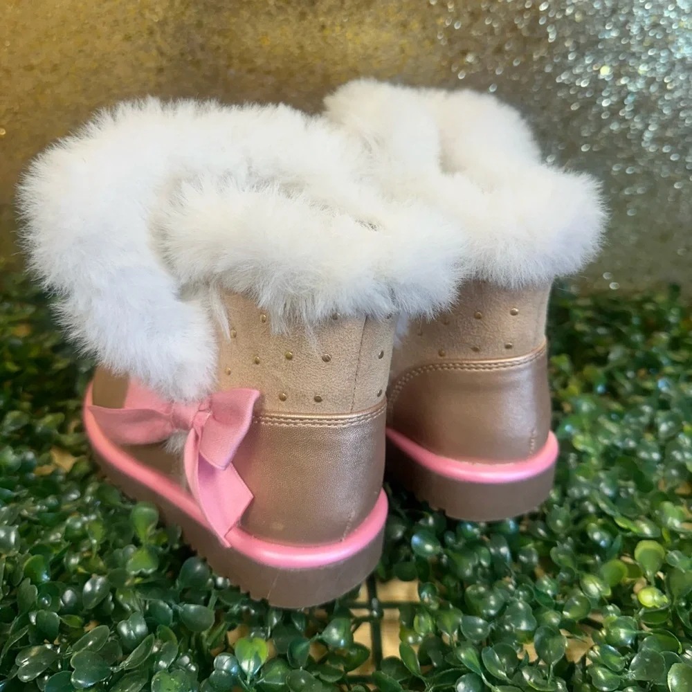 Juicy Couture Gold and Pink Kids Boots